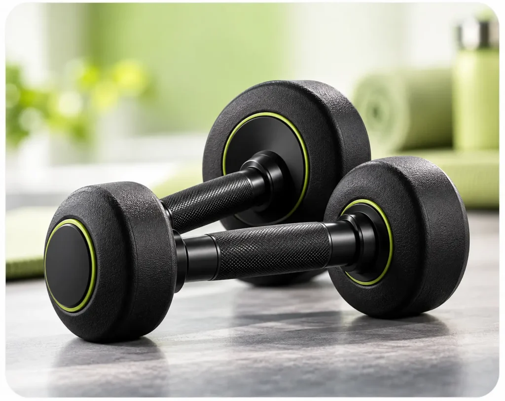 Premium Dumbbells on a Modern Fitness Surface
