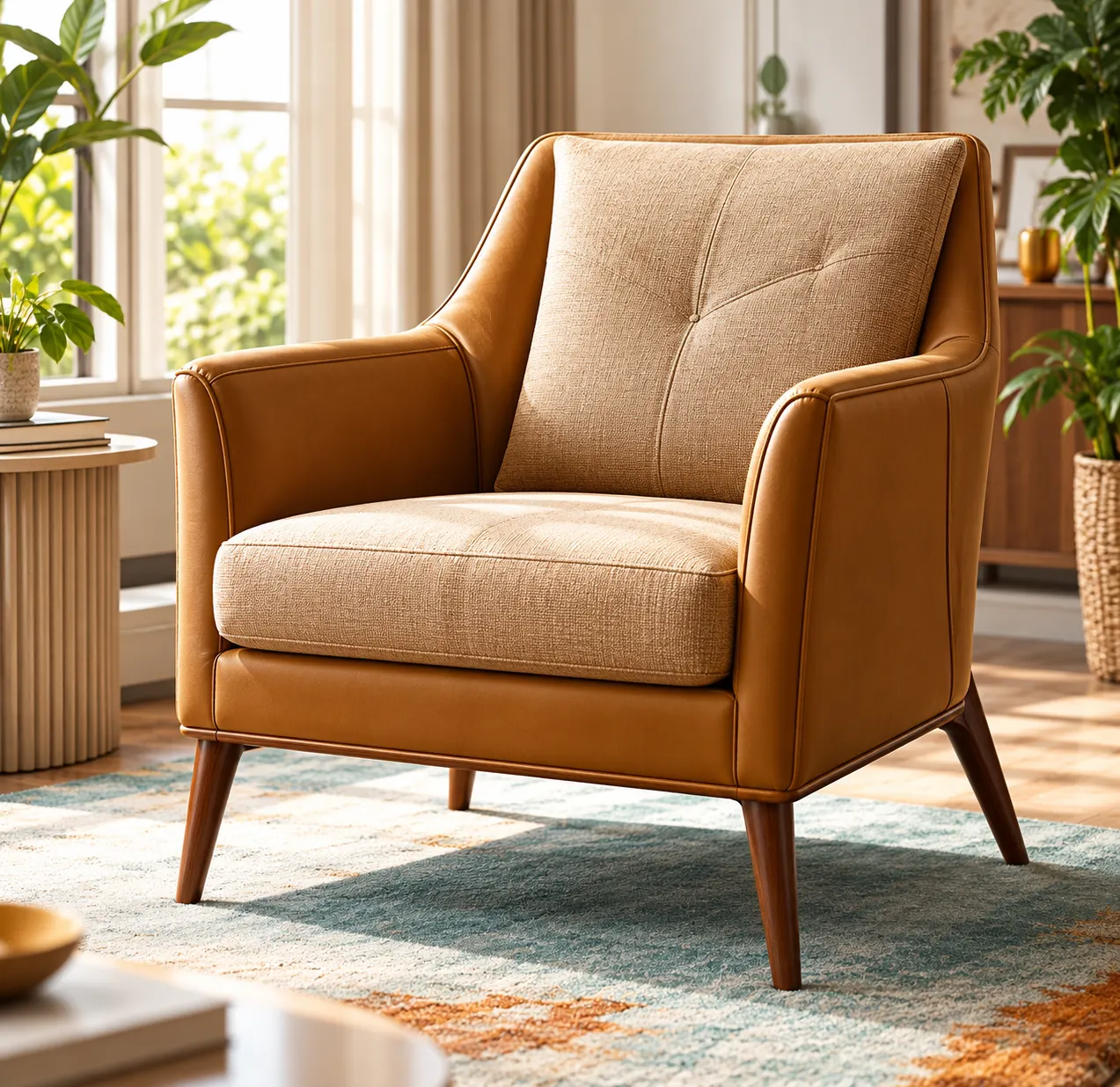 Warm Mid Century Armchair Retreat